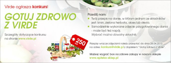 Konkurs "Gotuj zdrowo z Virde"