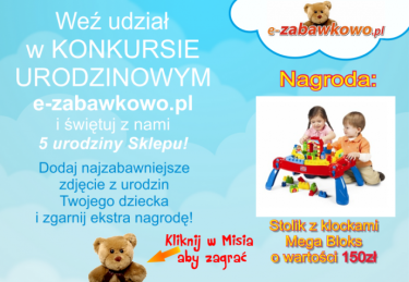 Świętuj z nami 5 urodziny sklepu! Konkurs urodzinowy e-zabawkowo.pl