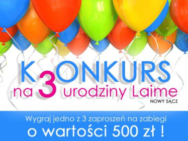 Konkurs "3 urodziny LAIME" Nowy Sącz