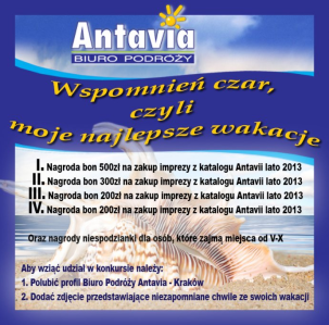 Konkurs "Wspomnień czar, czyli moje najlepsze wakacje" fotograficzny