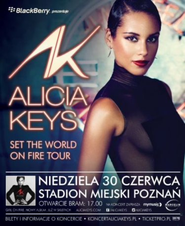 Konkurs "Wygraj bilet na koncert Alicii Keys" Poznań