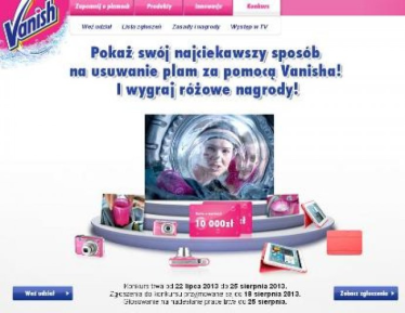 Konkurs "Poka ż swój najciekawszy sposób na usuwanie plam z u ż yciem Vanish’a"