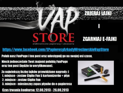 Konkurs "Zbieraj lajki, zgarniaj e-fajki"