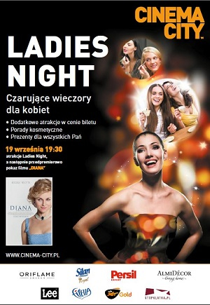 Konkurs "Zaproszenia na pokaz filmu "Diana " - Ladies Night" Cinema City - Kraków, Gdańsk, Częstochowa