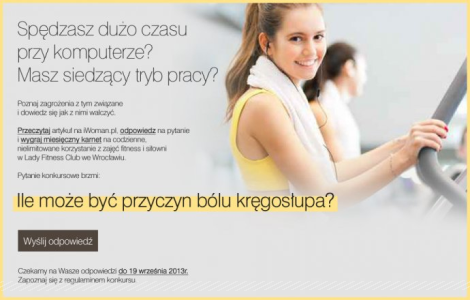 Konkurs "Wygraj miesięczny karnet na zajęcia fitness i siłowni!"