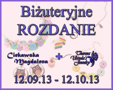Konkurs "Do wygrania włąsnoręcznie robiona biżuteria"