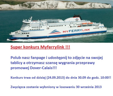 Konkurs "Darmowa przeprawa promowa Dover-Calais"