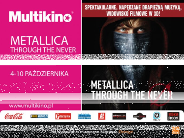 Metalica - bilety do Multikina Złote Tarasy