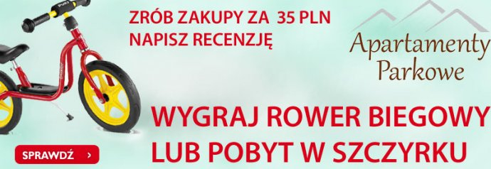 Konkurs "Wygraj rower biegowy lub noclegi w górach"