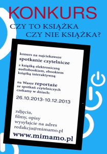 Konkurs "Czy to książka czy nie książka"