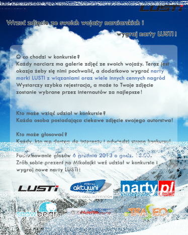 Konkurs "Wrzuć wdjęcie, wygraj nowe narty"
