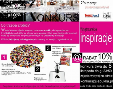 Konkurs "Wnętrzarskie inspiracje z Le Pukka"