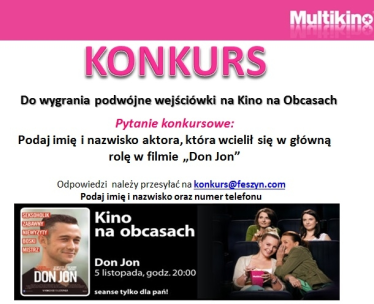 Konkurs "Wygraj bilety do kina" Warszawa