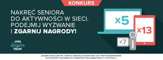 Konkurs internetowy "Zaproś seniora do monitora"