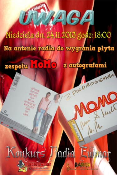 Płyta zespołu Momo z autografami