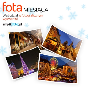 Świątecznie udekorowane miasto na fotografii!