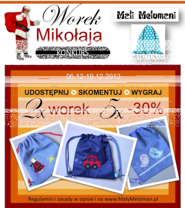 Konkurs "WOREK MIKOŁAJA - do wygrania worki i torebki dla dzieci"