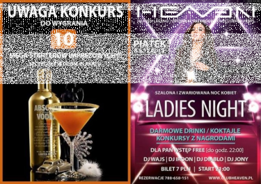 Wejściówki na Ladies Night w Heaven Leszno
