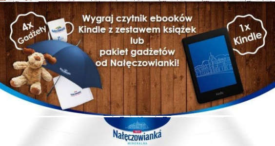 Konkurs Nałęczowianki. Wygraj czytnik ebooków Kindle z zestawem książek
