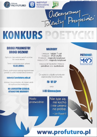 Konkurs "Odkrywamy talenty przyszłości"