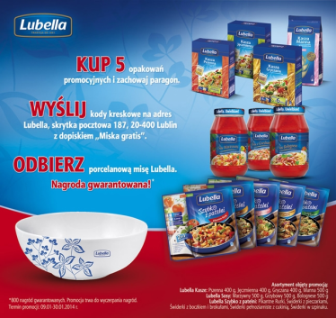 Promocja "Porcelanowa misa za 5 kodów" Tesco