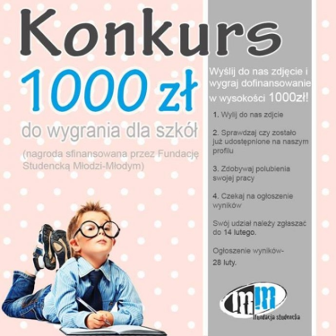 Wygraj dofinansowanie 1000zł dla swojej szkoły, fotograficzny