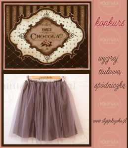 Wygraj śliczną tiulową spódniczkę w kolorze pysznej czekolady