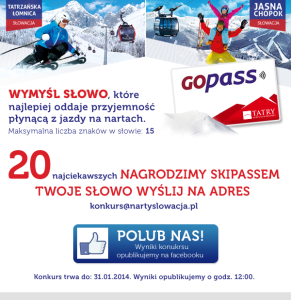 Wymyśl słowo - wygraj skipass