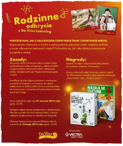 Konkurs fotograficzny "Rodzinne odkrycia z Da Vinci Learning"