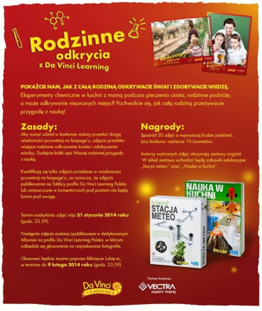 Konkurs fotograficzny "Rodzinne odkrycia z Da Vinci Learning"