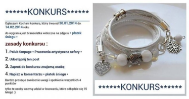 Wygraj bransoletkę "płatek śniegu".