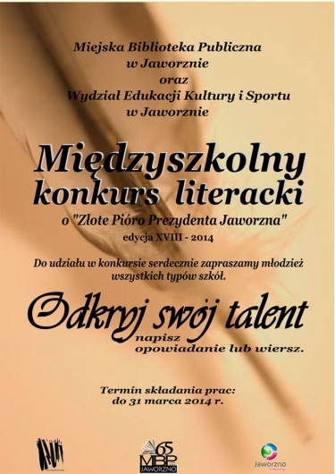 Konkurs o Złote Pióro Prezydenta Jaworzna 2014