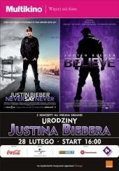 20. urodziny Justina Biebera w Multikinie - wybierz swoje miasto i wygraj bilet! wiele miast do godz. 12:00