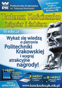 Konkurs "Tadeusz Kościuszko - inżynier i żołnierz"