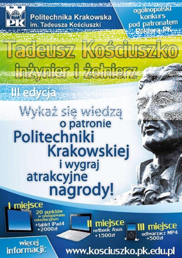 Konkurs "Tadeusz Kościuszko - inżynier i żołnierz"