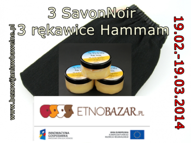 Rozdaję czarne mydło i rękawice Hammam