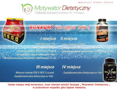 Konkurs z Motywatorem dietetycznym na facebooku