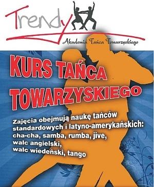 Karnet na Kurs Tańca Towarzyskiego w Akademii TRENDY