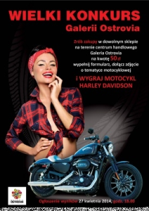 Wielki Konkurs Galerii Ostrovia!  Wygraj motocykl marki Harley Davidson