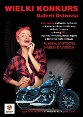 Wielki Konkurs Galerii Ostrovia!  Wygraj motocykl marki Harley Davidson