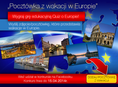 Konkurs "Pocztówka z wakacji w Europie"