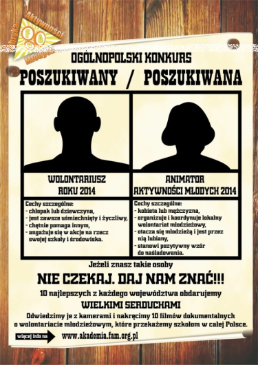 Konkurs "Poszukiwany Poszukiwana"