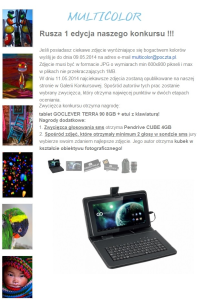 MULTICOLOR - edycja 1 - Wygraj tablet GOCLEVER TERRA 90 8GB + etui z klawiaturą