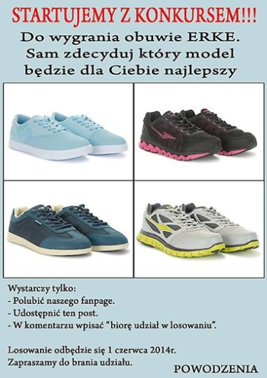Wygraj obuwie ERKE