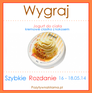 Wygraj Jogurt do ciała, kremowe ciastko z kremem