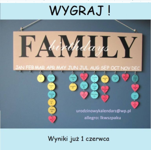 Wygraj ozdobny KALENDARZ URODZINOWY przypominacz