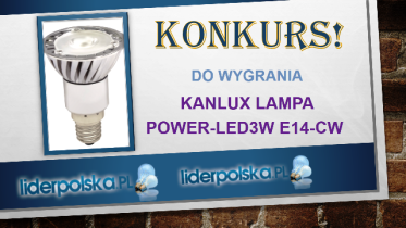 Wygraj lampę POWER-LED3W E14-CW