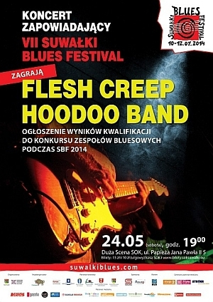 Wejściówki na koncert Flesh Creep i Hoodoo Band zapowidający SBF- Suwałki