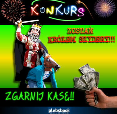 Konkurs plebsbook.pl do wygrania 300 PLN + angaż w portalu