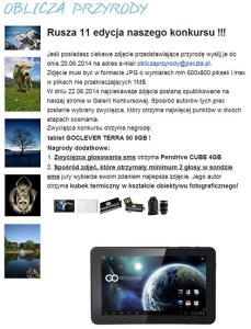 Oblicza przyrody - edycja11- wygraj tablet GOCLEVER TERRA 90 8GB